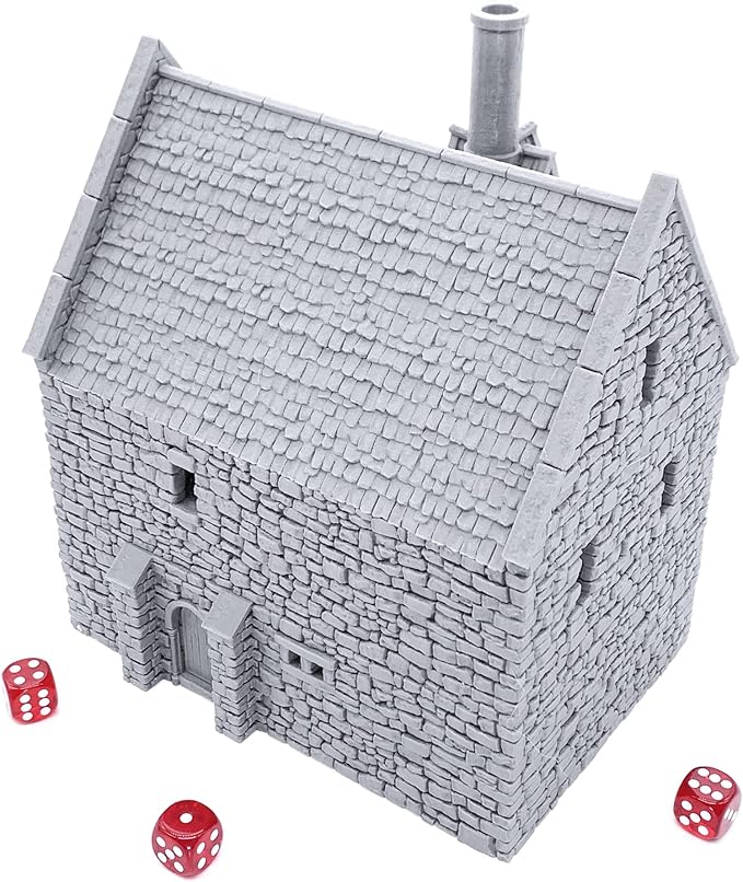 EnderToys Norman Stone Manor by Printable Scenery, 3D Printed Tabletop RPG Scenery and Wargame Terrain 28mm Miniatures