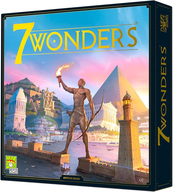 7 Wonders Board Game (New Edition) - Lead Your Civilization to Prosperity! Strategy Game for Kids and Adults, Ages 10+, 3-7 Players, 30 Minute Playtime, Made by Repos Production