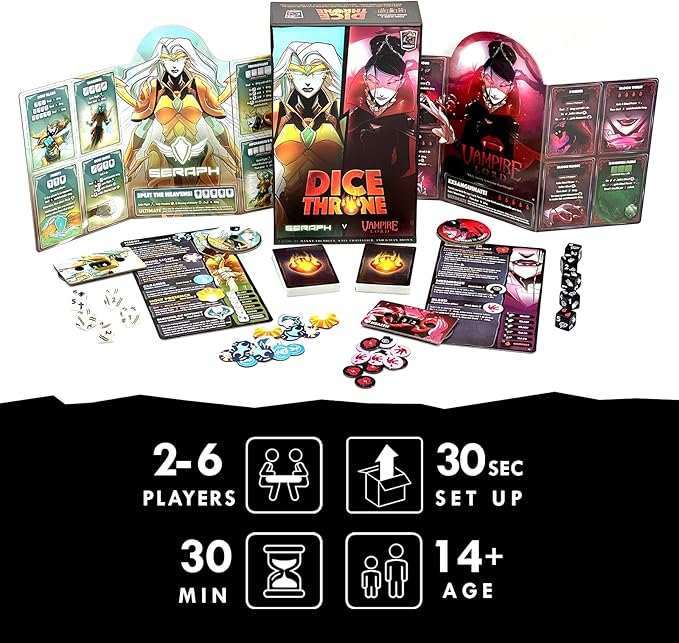 Two Hero Box - Seraph v Vampire Lord - Fast Playing Collectible Tabletop Game