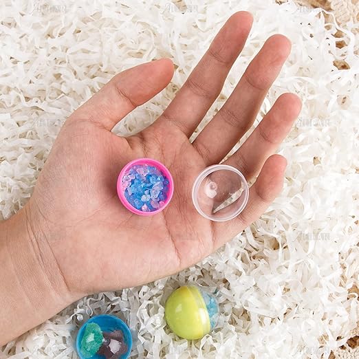 AUEAR, Colorful Small Round Capsules 1.1 Inch Vending Machine Empty Plastic Gumball Containers for Party Favor Prize (250 Packs)