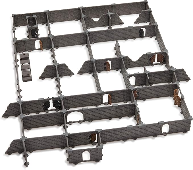 Rogue Dungeon Set - Mini Dungeon Castle Cavern DND Terrain for Tabletop RPGs, Dungeons & Dragons, Pathfinder, War Gaming, and More! by DCD (100+pcs, 3.5sqft, 16rooms)