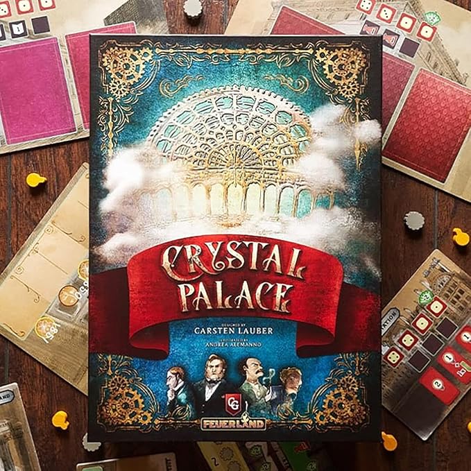 Crystal Palace - Dice Placement Strategy Board Game, Create Wild Inventions at The 1851 World's Fair in London, 2-5 Players, 90-150 Minute Playtime, Ages 15+