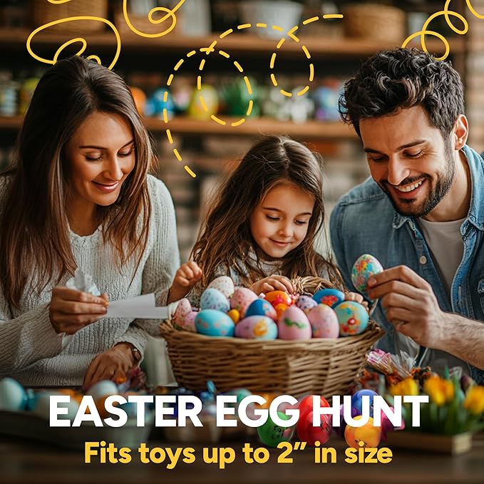 Capsule Vending Machine Translucent Round Capsules Empty 1000 pcs 2 inch - Gumball Machine Capsules Bulk Party Favors Containers - Easter Basket Stuffers Gifts Pinata Stuffers DIY Craft Supplies