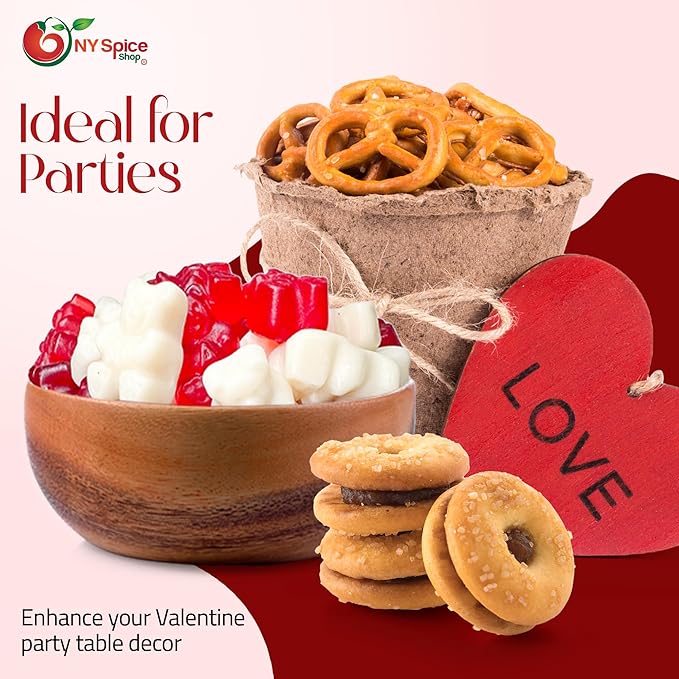 NY Spice Shop Red & White Gummy Bears - 1 Pound Gummies Bears Candy - Gummies Fruit Snacks - Chewy Candy - Flavor Gummy Candies - Gummi Bear Gift For All Occasions