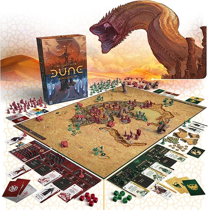 Dune: War for Arrakis Board Game CORE Box - Tabletop Miniatures Strategy Game with Asymmetric Gameplay for Kids and Adults, Ages 14+, 1-4 Players, 120 Minute Playtime, Made by CMON