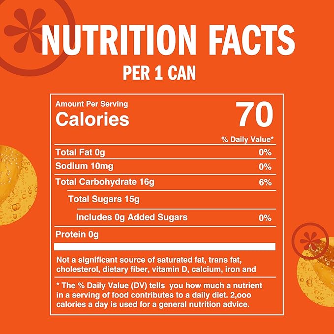 IZZE Sparkling Juice Beverage Blend, Mango, No Sugar Added, 8.4 FL OZ, 24 Cans