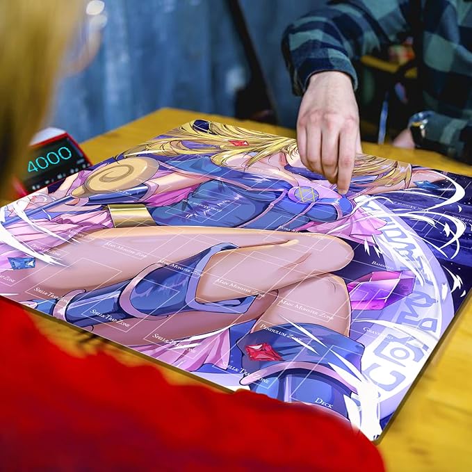 Card Rubber Mat - 2 Player, Square playmat for Gamer 60x60cm/23.6x23.6inch