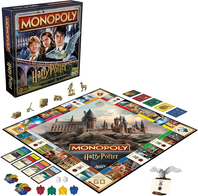 Monopoly Harry Potter Edition Board Game | A Magical Adventure at Hogwarts | Ages 8 and Up | 2 to 6 Players | Family Games | Gifts for Kids and Adults