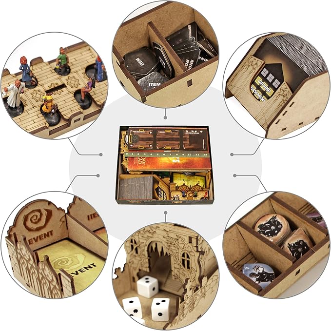 TowerRex Organizer for Betrayal at House on The Hill 2nd Ed Board Game, Widow's Walk Expansion, Storage Insert, Accessories Upgrade