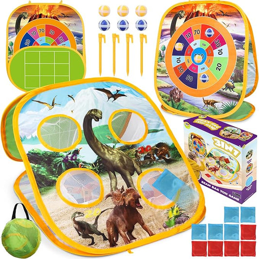 TOY Life Bean Bags Toss Carnival Game, Cornhole, Outdoor Toys for Kids Ages 4-8, Backyard Game Sports & Outdoor Play, Outside Toys for Ages 5-7, Family Lawn Yard Games Birthday Party, Gift for Boys
