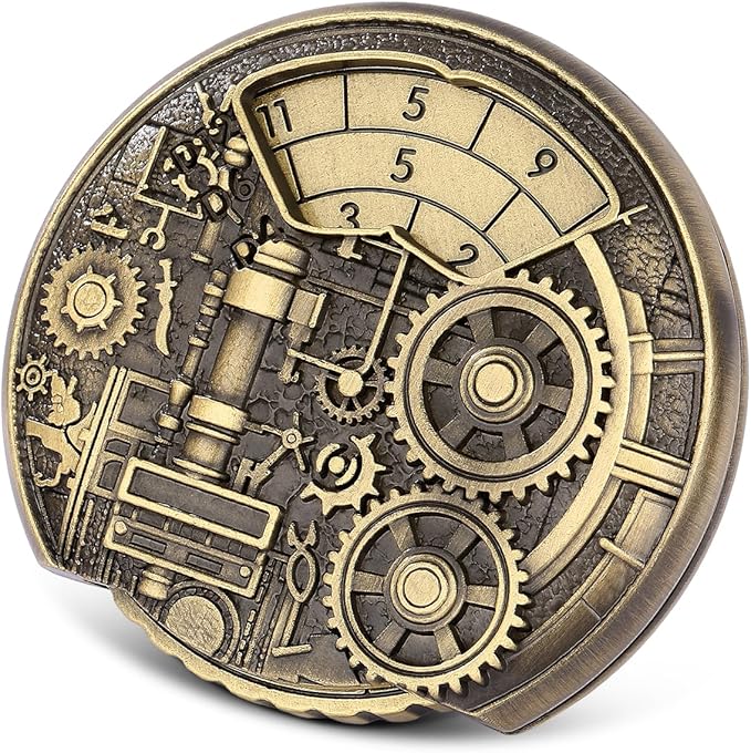 Spinner DND Dice Set, 7-in-1 Fingertip Gyro Metallic DND Dice, DND Starter Set, Dungeon Gears Dice Spinner for DND Dice Set, D&D Gifts with Gift Box, Role Playing Game Board Game Accessories, Bronze