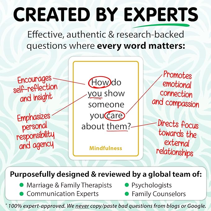 200 Safe, Trauma-Informed Conversation Starter Cards for Stronger Families - Build Support, Trust and Connection While Promoting A Sense of Safety - Parents Adults Children's Therapy Icebreaker Game