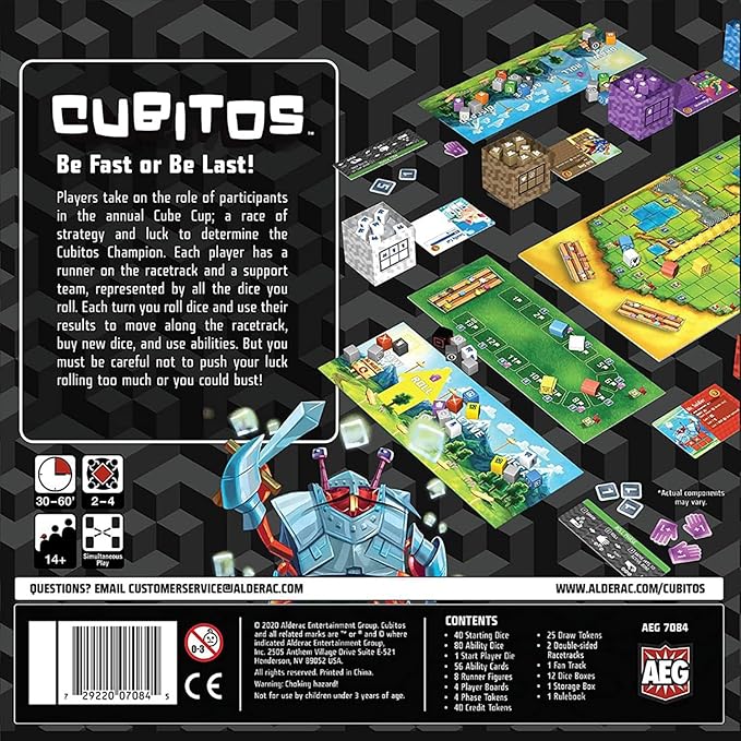 AEG Cubitos Board Game | Award-Winning Dice Racing Game | Push Your Luck Fun for The Whole Family | 2-4 Players | Ages 10+ | 30-45 Minute Playtime
