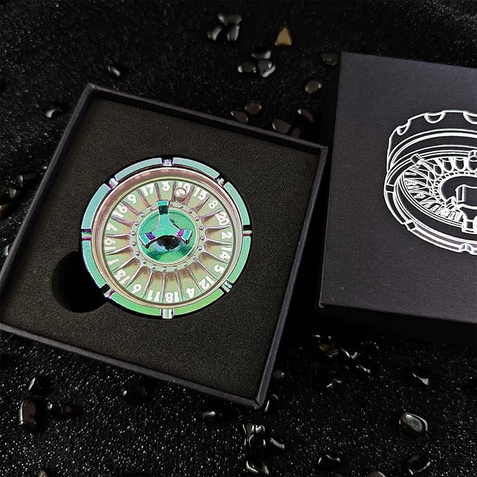 G20 Roulette Dice Spinner for DND Dice Set, 7-in-1 Dragon Metallic D&D Dice with Gift Case for Dungeons and Dragon Game, RPG Role Playing Table Game Gifts (Gradient)