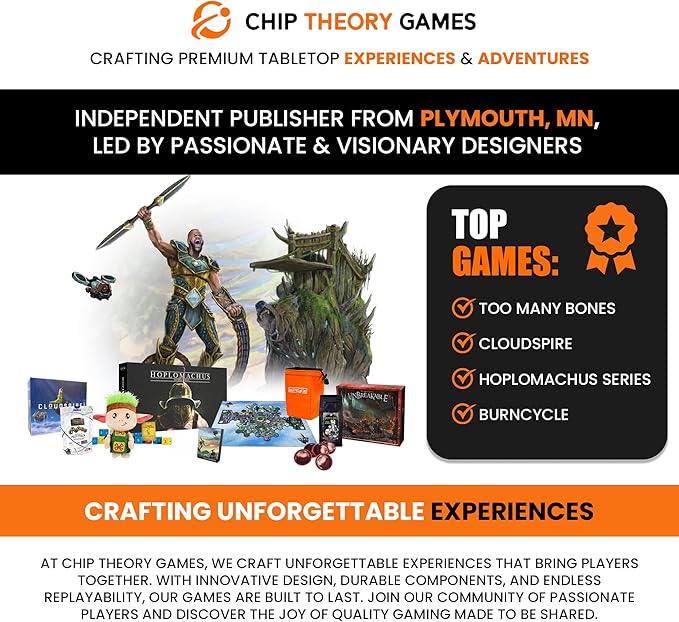 Chip Theory Games Too Many Bones: Rage of Tyranny, Dice-Builder Strategic Fantasy RPG Game for Ages 14 and Up, 1-4 Players