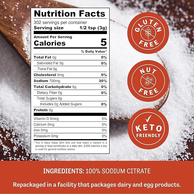 Judee’s Sodium Citrate 2 lb - 100% Non-GMO, Keto-Friendly - Gluten-Free and Nut-Free - Food Grade - Great for Molecular Gastronomy Cooking - Emulsifier for Cheese Sauce - Serves as Preservative
