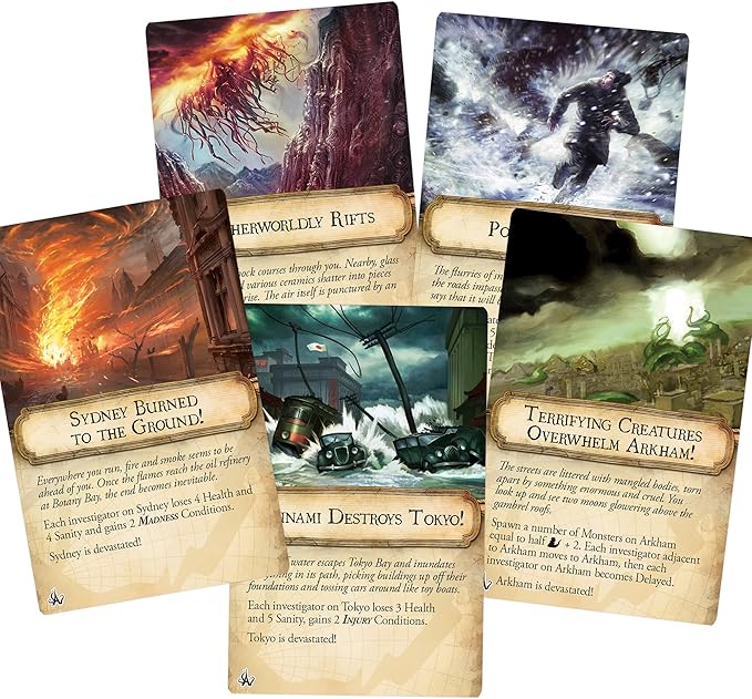 Eldritch Horror Cities in Ruin Board Game EXPANSION | Mystery Game | Cooperative Board Game for Adults and Family | Ages 14+ | 1-8 Players | Avg. Playtime 3 Hours | Made by Fantasy Flight Games
