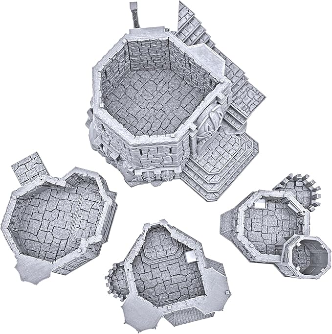 EnderToys Ironhelm Fortress by Printable Scenery, 3D Printed Tabletop RPG Scenery and Wargame Terrain 28mm Miniatures