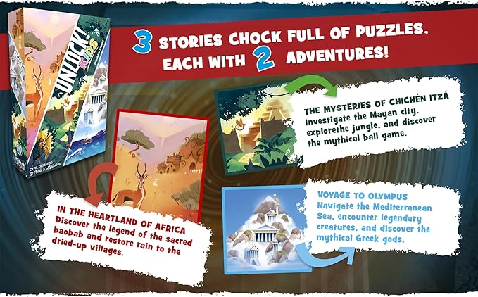 Unlock! Kids: Legend Stories Card Game - Escape Room Game for Kids and Adults, Cooperative Mystery Game for Family Game Night, Ages 6+, 1-4 Players, 20-60 Minute Playtime, Made by Space Cow
