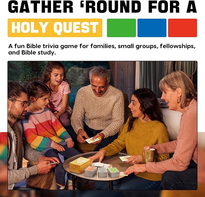 A Fun and Meaningful Bible Trivia Game, 400 Cards, Perfect for Bible Study, Youth Groups and Church Gatherings, Fun Christian Trivia Game for Adults and Family, A Great Christian Gift