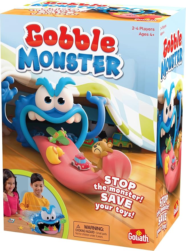 Gobble Monster Game - Save Your Toys from The Monster's Tongue Before It's Too Late - Includes 24-Piece Puzzle by Goliath