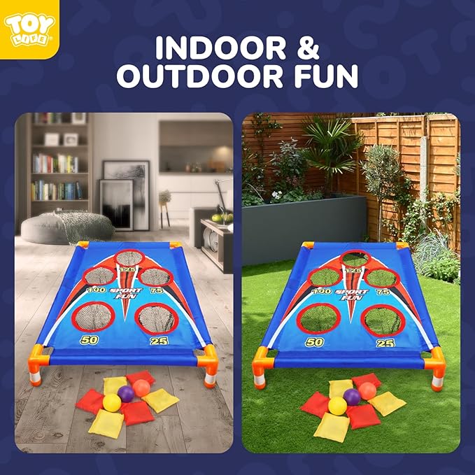 TOY Life Bean Bags Toss Carnival Game, Cornhole, Outdoor Toys for Kids Ages 4-8, Backyard Game Sports & Outdoor Play, Outside Toys for Ages 5-7, Family Lawn Yard Games Birthday Party, Gift for Boys