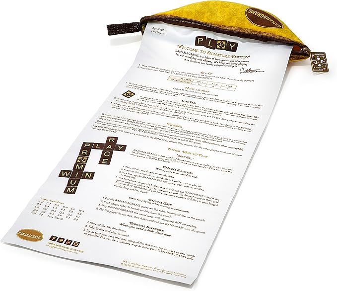 BANANAGRAMS | Signature Edition - Amazon Exclusive | Word Game | Ages 7+ | 1-8 Players | 30 Minutes Playing Time