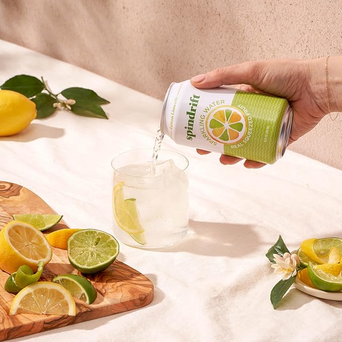 Spindrift Lemon Limeade Can 12 Ounce (Pack of 24)