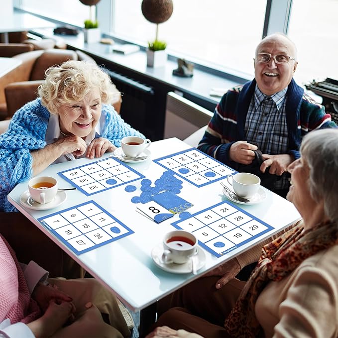 Keeping Busy Bingo Dementia Activities for Seniors | Games for Seniors with Dementia Products for Elderly | Alzheimers Products for Elderly Alzheimers Activities Bingo Games Cards, Chips & 6 Board Set