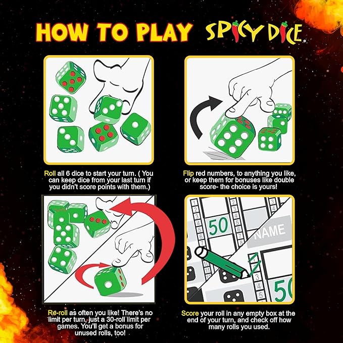 Orange: The Ultimate Family Dice Game – Pearlized Colored Dice with Cheat Sheet and Silkscreened Pouch for Strategic Fun and Unforgettable Game Night Excitement!