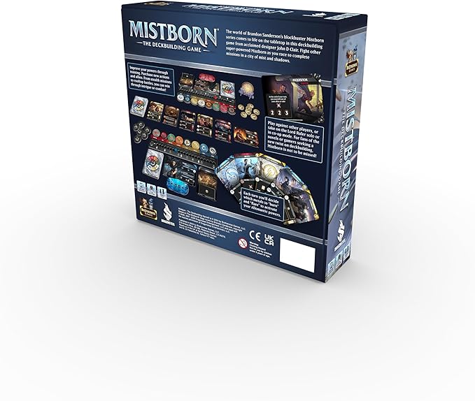 Mistborn Deckbuilding Game - Forge Alliances in Epic Metal-Burning Battles - Cooperative Card Game by Designer John - Immersive Strategic Gameplay