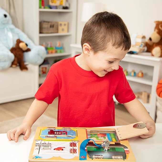Melissa & Doug Locks and Latches Board Wooden Educational Toy