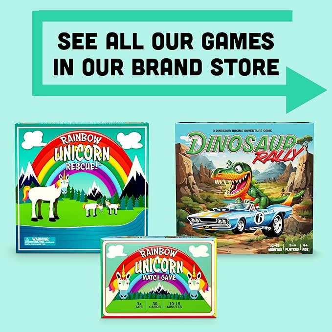 Board Game for Kids Ages 4-8, Fun Family Board Games, Games for 4+ Year Olds, Kids Games for 4+ Year Old Birthday Gift, Unicorn Toy for Girls and Boys, Cooperative Board Games