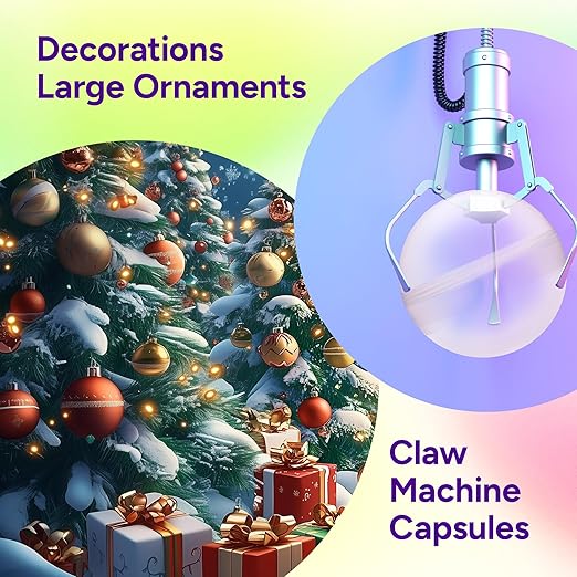 Big Claw Machine Capsules Clear Balls Plastic Sphere Large Party Favor Containers Round 5 pcs 7.9 inch - Jumbo Plastic Christmas Ornaments Extra Large Gift Box Craft Party Supplies Vending Capsules