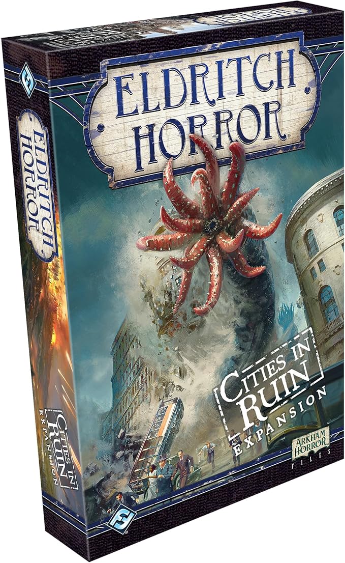 Eldritch Horror Cities in Ruin Board Game EXPANSION | Mystery Game | Cooperative Board Game for Adults and Family | Ages 14+ | 1-8 Players | Avg. Playtime 3 Hours | Made by Fantasy Flight Games