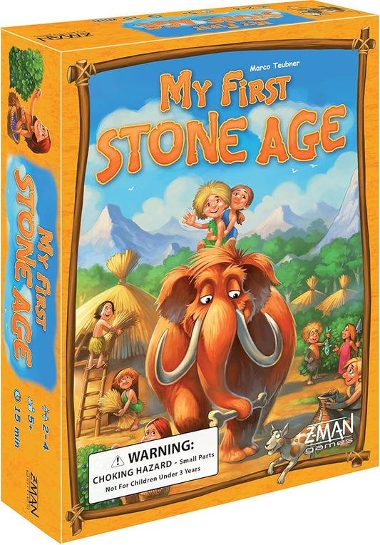 My First Stone Age Board Game - Fun, Educational Prehistoric Adventure! Resource Management Strategy Game, Family Game for Kids & Adults, Ages 5+, 2-4 Players, 15 Minute Playtime, Made by Z-Man Games