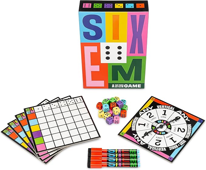 Sixem Dice Game | Speed, Strategy & Sabotage for Game Night | Perfect for Family Games | 2-4 Players, Ages 10+