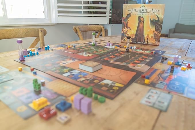Stonemaier Games: Pendulum | A Worker Placement, Time-Optimization Strategy Board Game | Time is The Most Precious Resource as You Attempt to Rule Dunya | 1-5 Players, 90 Mins, Ages 14+