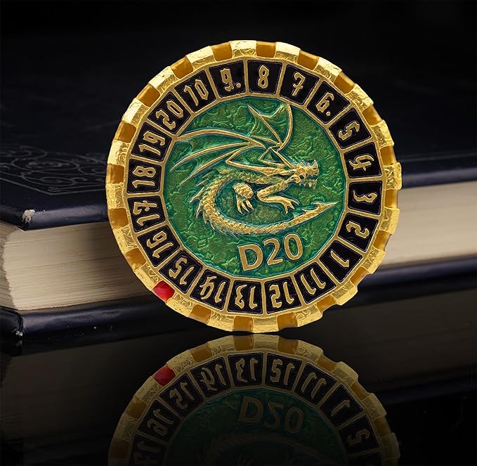 Metal DND Dice Set Spinning Dungeons and Dragon Dice Set Metal Dragon Polyhedral Magic 7 PCS Dice Set with Gift Box for Dungeons and Dragons Table Games Play Cards MTG(GyroDice_Pearl Gold Black)