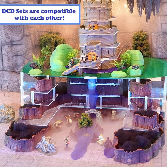 Baron Keep Castle Set - Mini Dungeon Castle Cavern DND Terrain for Tabletop RPGs, Dungeons & Dragons, Pathfinder, War Gaming, and More! by DCD (168+pcs, 4sqft, 16areas)