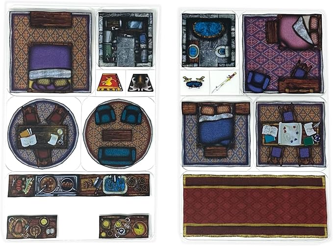 Castle - 40pc Double-Sided Castle & Terrain Pieces for Starters & Masters Alike - Roleplaying Objects for Dungeons & Dragons - Immersive Map Accessories for DND 5E, Pathfinder & Warhammer RPGs