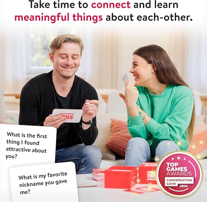 Answer This - Couples Games - How Well Do You Know Your Partner? - Relationship & Conversation Card Game for Date Night or a Party - Cool Anniversary & Valentine Gift Idea