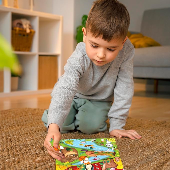 QUOKKA 60 Piece Kids Puzzles Ages 5-8 - Set of 4 Bible Jigsaw Puzzles for Kids 4-6-10 Year Old - Vert Birds| Eden Toys for Children 5-7 yo | Gifts for Boys & Girls