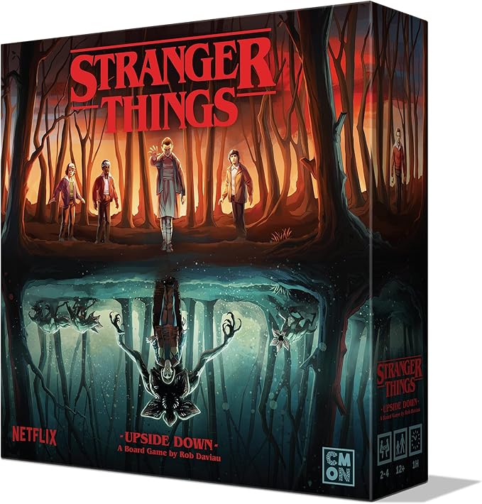 Stranger Things Upside Down Board Game - Cooperative Play with Detailed Miniatures, Two Seasons of Gameplay, Strategy Game for Kids & Adults, Ages 12+, 2-4 Players, 60 Minute Playtime, Made by CMON