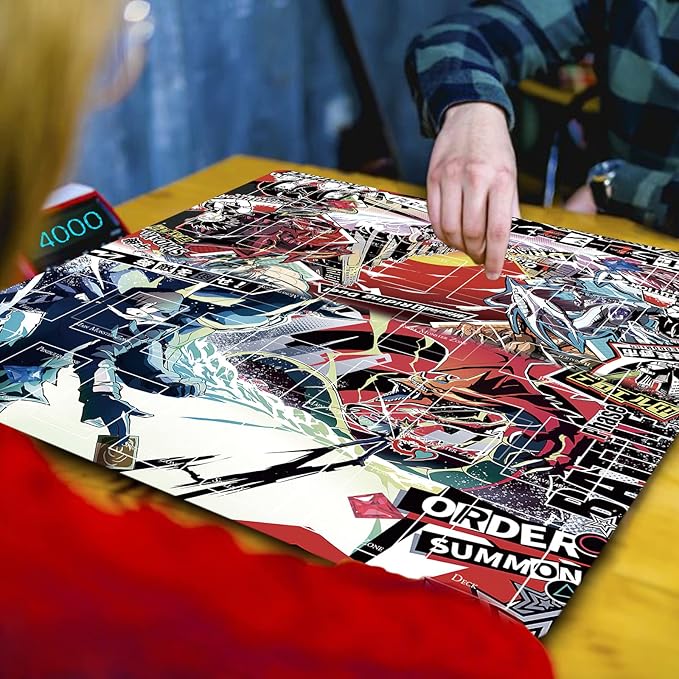 Card Rubber Mat - 2 Player, Square playmat for Gamer 60x60cm/23.6x23.6inch