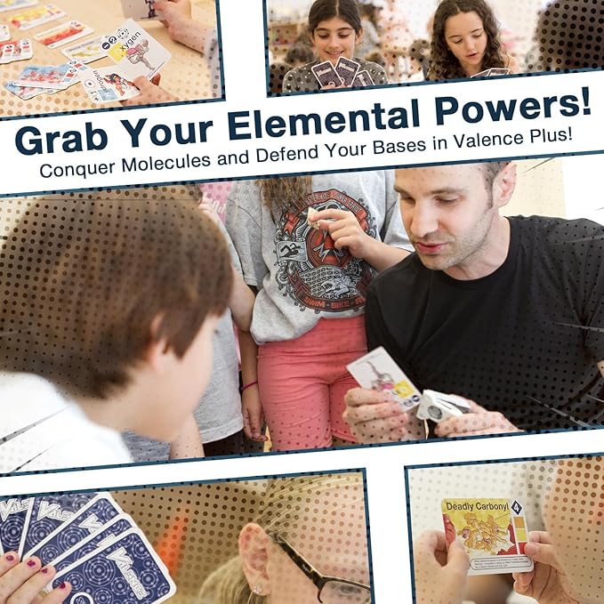 Valence Plus Periodic Table for Kids 12 and up Chemistry Games -Periodic Table of Elements Science Gifts Educational Science Games Molecules Chemistry Gifts Elements Toys Advance Educational Card Game