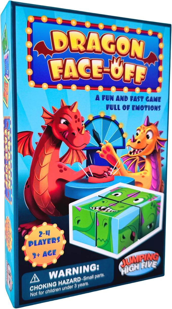 New Dragon Face Off Game - Fast-Paced Funny Faces Matching Game for Kids Ages 3 and Up, Exciting Hands-On Fun for Children