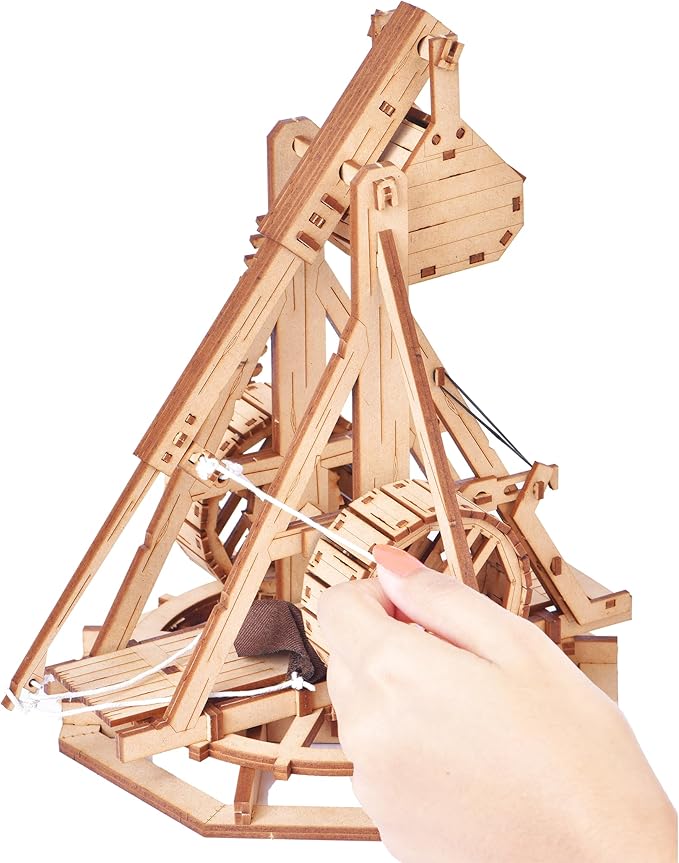 Trebuchet - Warwolf - 3D Wooden Puzzle - DIY Model Building Kit for Adults - Creative Gift