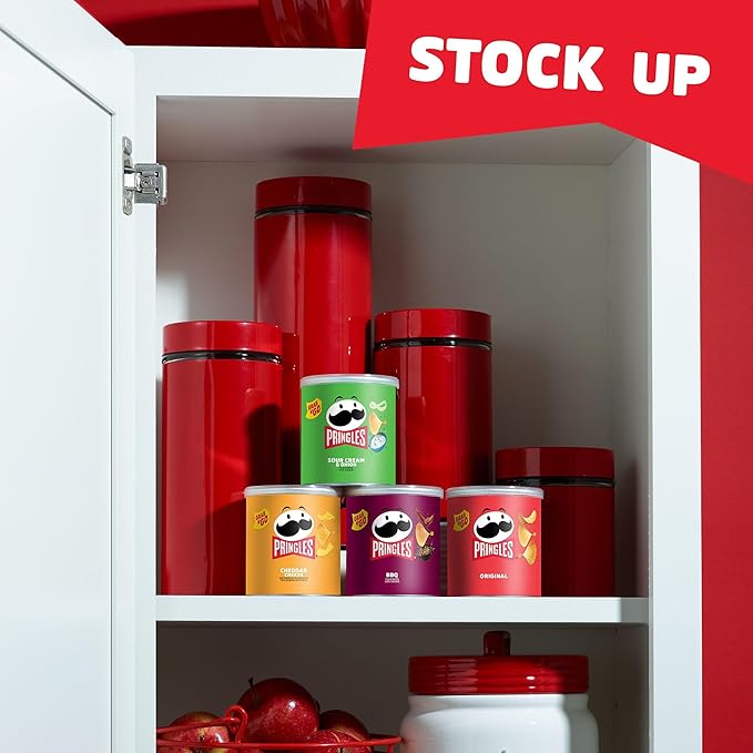 Pringles Potato Crisps Chips, Lunch Snacks, Office and Kids Snacks, Grab N' Go, Variety Pack (16 Cans)