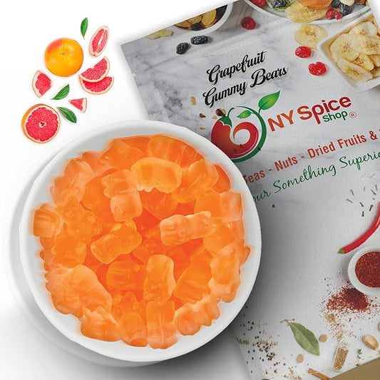 NY Spice Shop Grapefruit Gummy Bears Bulk - 1 Pound Gummies Bears Candy - Gummies Fruit Snacks - Chewy Candy - Flavor Gummy Candies - Gummi Bear Gift For All Occasions